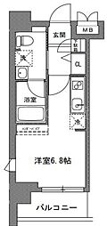 TLRレジデンス川崎大師 ワンルームの間取図画像