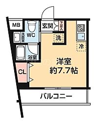 ARCOBALENO KAWASAKI WEST ワンルームの間取図画像