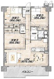 レックスガーデン守山弐番館 3LDKの間取図画像