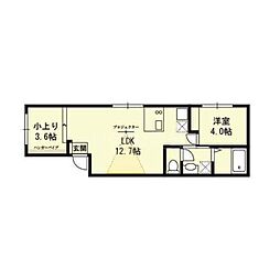 MIRTO西大井 2LDKの間取図画像