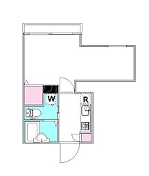プレシャス 1Kの間取図画像