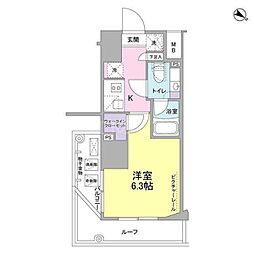 SIL西五反田 1Kの間取図画像