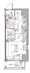 クレヴィスタ蒲田 1Kの間取図画像