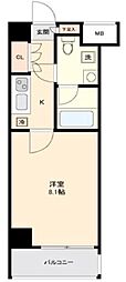 クレビスタ大森西 1Kの間取図画像