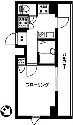 ルーブル西五反田弐番館 1Kの間取図画像