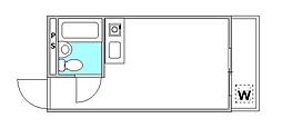 スカイコート品川 ワンルームの間取図画像