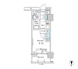パークアクシス蒲田ステーションゲート 1Kの間取図画像