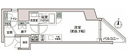 シーズンフラッツ池上 3階ワンルームの間取り
