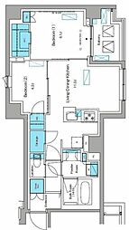 ブラウ大森 6階2LDKの間取り