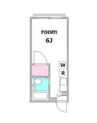 フレグランスカマタ 2階ワンルームの間取り