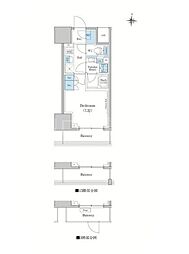 スタイリオ蒲田WEST 1Kの間取図画像