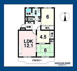 ハイム富田1棟 3LDKの間取図画像