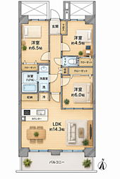 パーク・エステート上板橋 3LDKの間取図画像