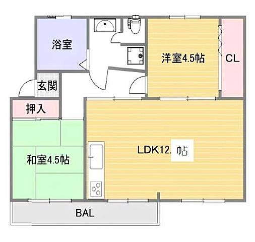 間取り 北区新金岡団地第二住宅 2階/-