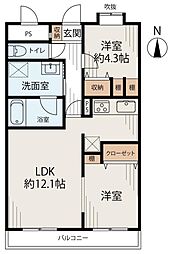 間取図画像 2LDK