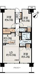クレヴィア市川行徳 3LDKの間取図画像