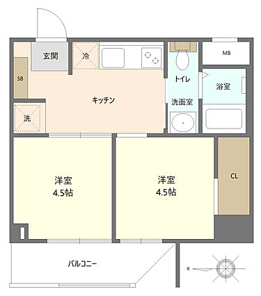 《間取図》2K