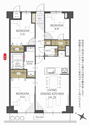 ホーユウパレス高崎並榎 3LDKの間取図画像