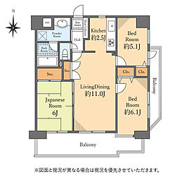 プレジャーガーデン河辺 3LDKの間取図画像