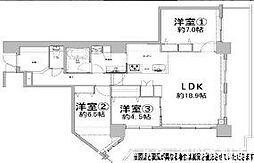 シティゲートタワー千里中央 3LDKの間取図画像
