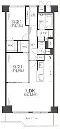 杉谷パークマンション 2LDKの間取図画像
