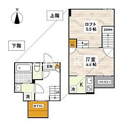 ADC東岡山Fino 1Kの間取図画像