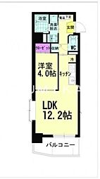 JR山陽本線 岡山駅 徒歩34分の賃貸マンション 4階1LDKの間取り