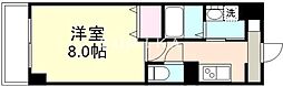 JR山陽本線 北長瀬駅 徒歩18分の賃貸マンション 6階1Kの間取り
