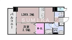 スカイガーデン春日町 1LDKの間取図画像