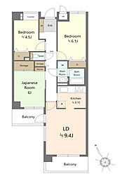 ビューパレー大宮 3LDKの間取図画像