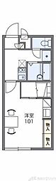 レオパレスクレール 1Kの間取図画像