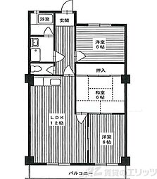 ヴィラ清和 3LDKの間取図画像