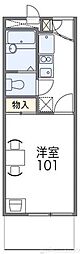 レオパレスグランビュイッソン 1Kの間取図画像