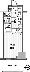 TOPAZ江坂 1Kの間取図画像