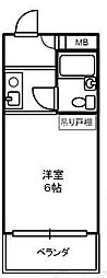 メゾン・ド・スラン ワンルームの間取図画像
