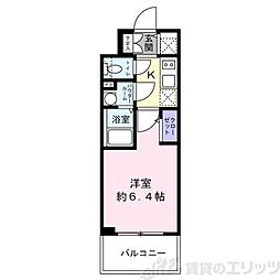 エスリード新大阪ザ・プレミアEAST 1Kの間取図画像
