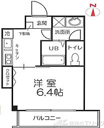 サンドリーム3 1Kの間取図画像