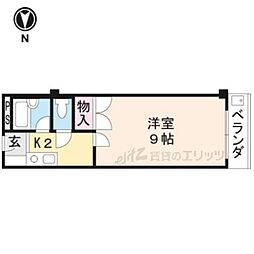 宮元七番館 1Kの間取図画像