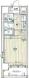 エスリード新大阪第7 1Kの間取図画像