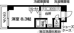 ブランメゾン堀川 1Kの間取図画像