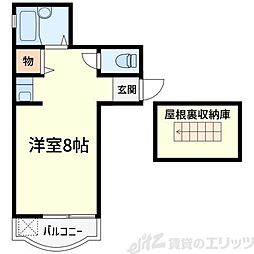 LeafJarclinSungardenleaf ワンルームの間取図画像