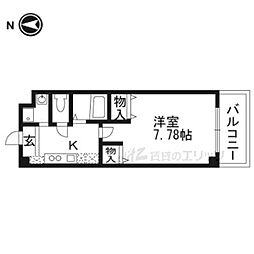 サニープレスMJ 1Kの間取図画像