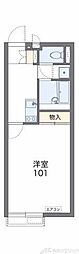 レオネクストシオンヒルズ 1Kの間取図画像