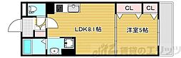 茨木市豊川4丁目アパート 1LDKの間取図画像