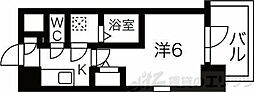 エスリードレジデンス梅田デュオ 1Kの間取図画像
