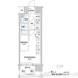 COMFORIALIV南森町Q 1DKの間取図画像