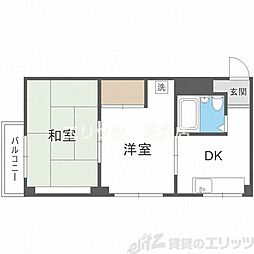 カルム25 2DKの間取図画像