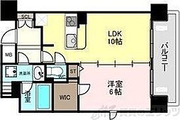 ランドセントラル梅田 1LDKの間取図画像