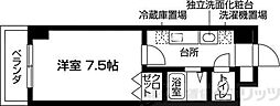 梅田エクセルハイツ 1Kの間取図画像