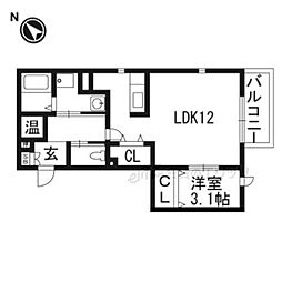 イルプリーモ 1LDKの間取図画像